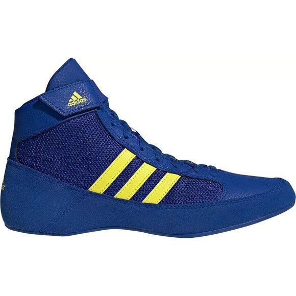 Adidas HVC 2 Wrestling Shoes Mens Size 10 Blue & Yellow w/strap Lace up - Picture 1 of 8